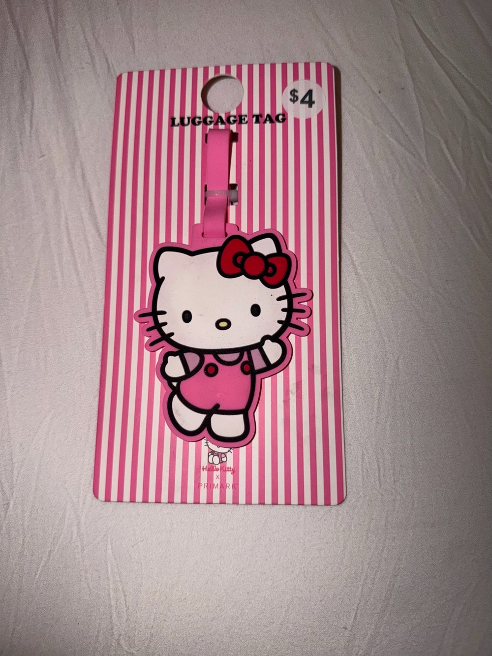 Hello Kitty Pink and White Silicone Luggage Tag